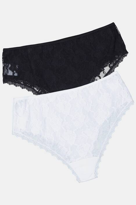 Brazilslips, 2er-Pack, Spitzen-Rückseite