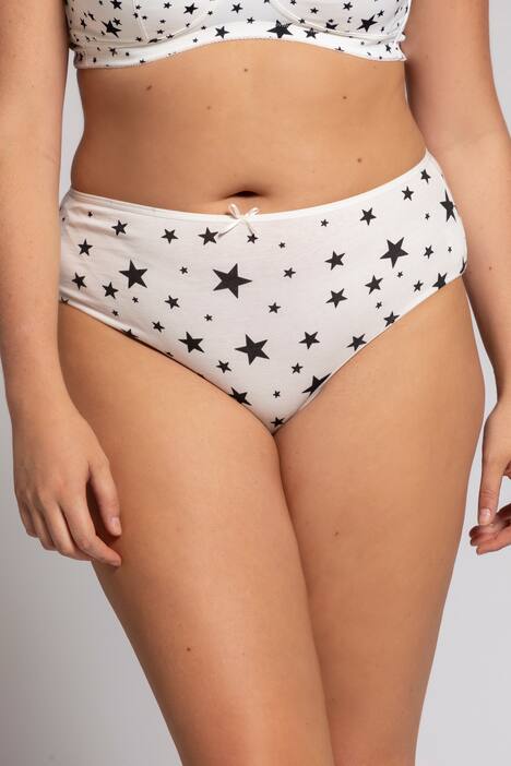 Slips, 5er-Pack, Sterne/einfarbig