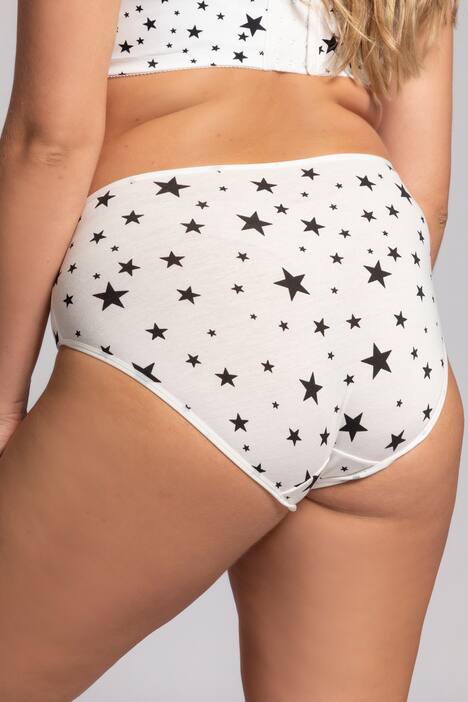 Slips, 5er-Pack, Sterne/einfarbig