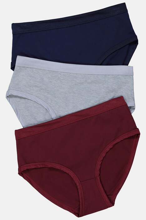 Slips, 3er-Pack, Satin-Blenden
