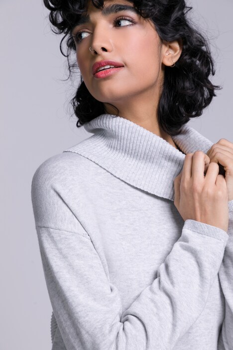 Rollkragen-Pullover oversized, Langarm