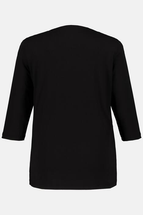 2-in-1-Shirt, Pailletten, 3/4-Ärmel, Rundhals