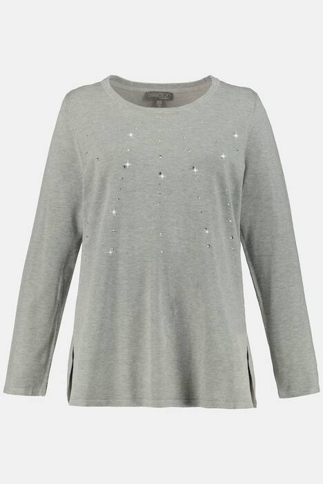 Pullover, Feinstrick, Hot-Fix-Steine, Langarm, selection