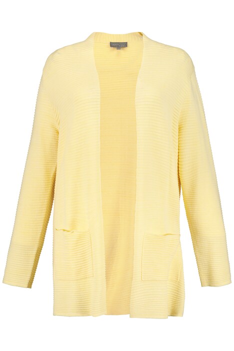 Kardigan, oversize, příčně žebrovaný, dlouhé rukávy, selection