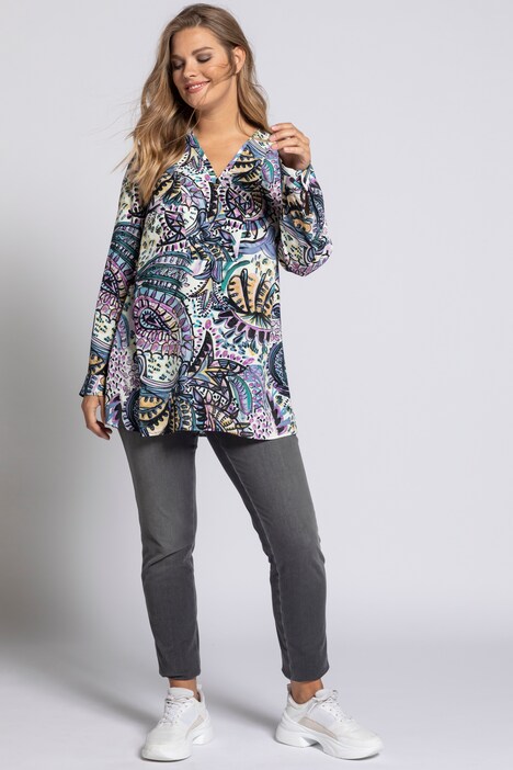 tunika, paisley-kuvio, pitkät hihat, Selection