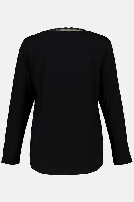 Shirt, Blüten mit Glitzersteinchen, Langarm, selection