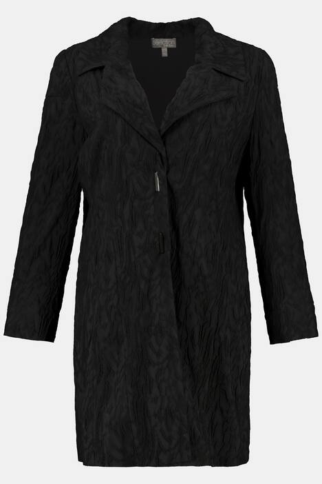Longblazer, Bubble-Struktur, Reverskragen, Zierknopf