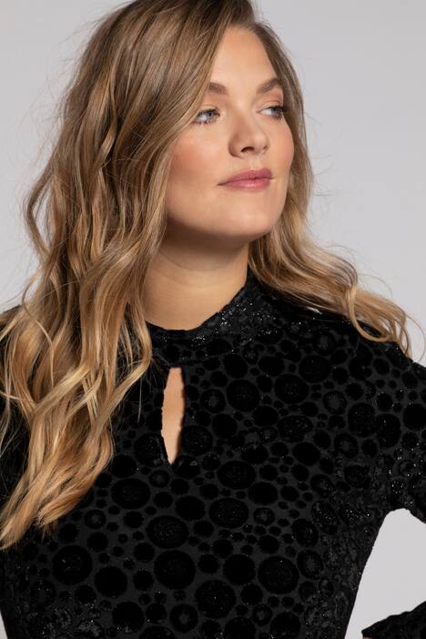 Kleid, Samt, Stehkragen, Unterkleid, selection