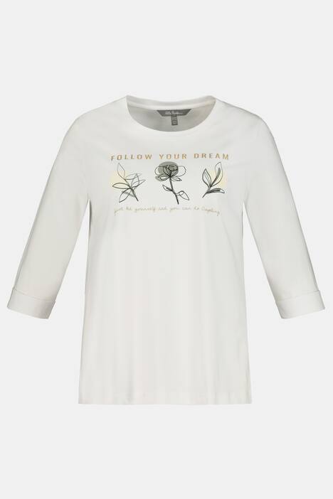 Shirt, Statement, Classic, Blüten, 3/4-Arm