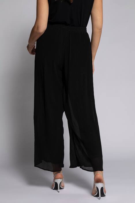 Marlenehose, Plissee, Jerseyfutter