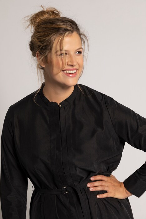 Updated Lyocell Blend Button Front Shirt Dress