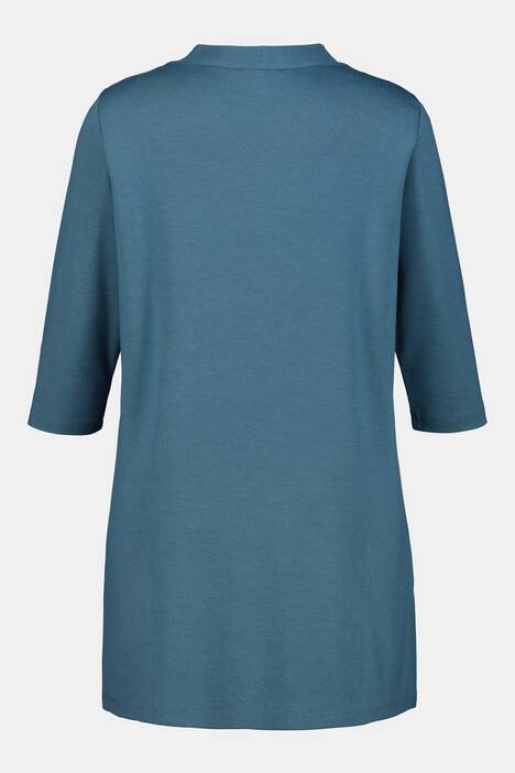 Longshirt, V-Ausschnitt, 3/4-Ärmel, Stretch