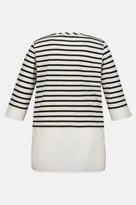 Shirt, Glitzerstern, A-Linie, Blusen-Einsätze, 3/4-Arm