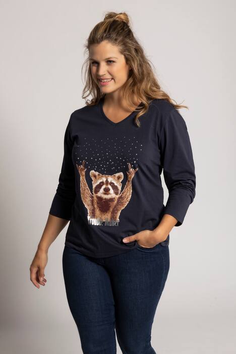 Shirt, Waschbär, Relaxed, Glitzer, bis Gr. 66/68