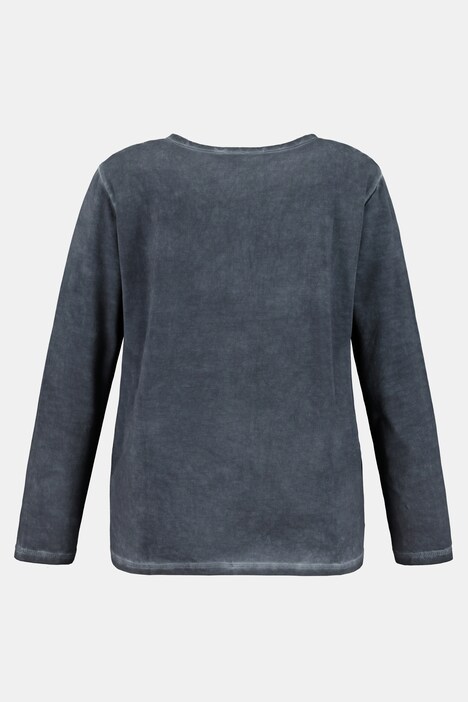 Maglia, abbottonatura, classic, tintura a freddo, pizzo