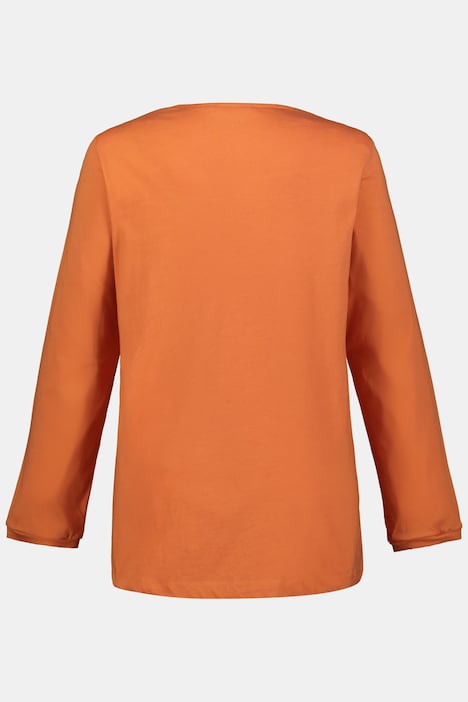 Eco Cotton Lace Yoke Overlay A-line Fit Tee