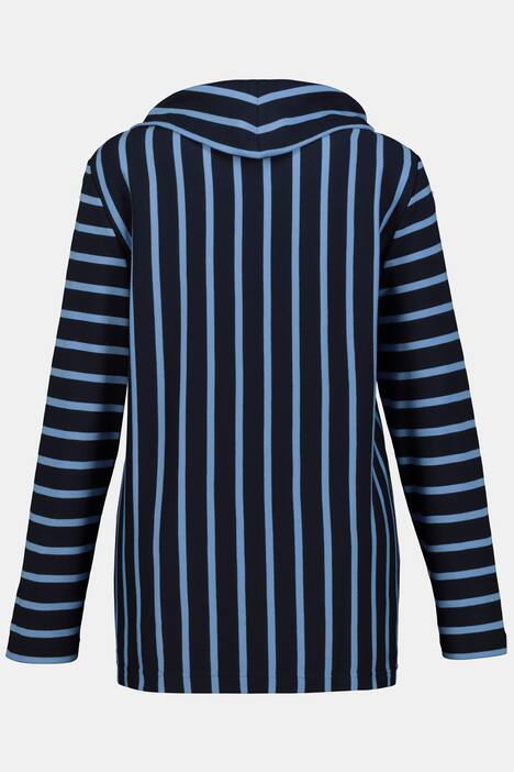 Sweatshirt, Streifen, Rollkragen, Langarm, Biobaumwolle