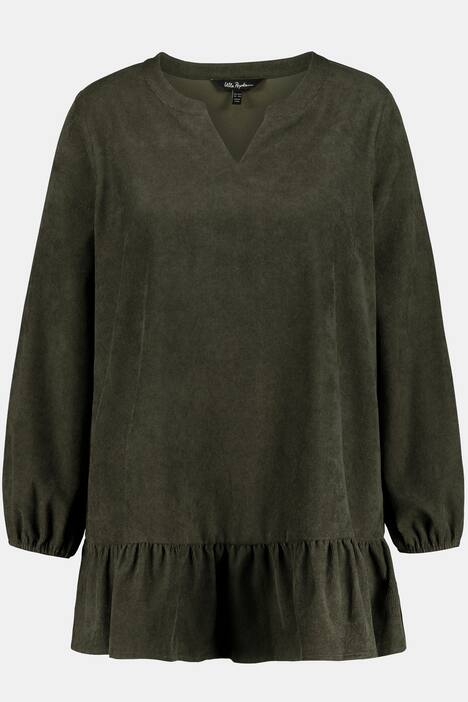 Baby Corduroy Ruffle Hem Stretch Tunic