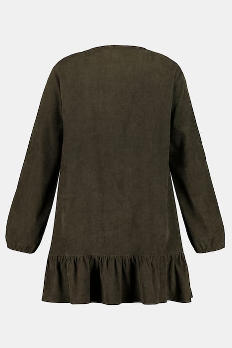 Baby Corduroy Ruffle Hem Stretch Tunic