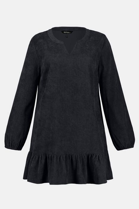 Baby Corduroy Ruffle Hem Stretch Tunic
