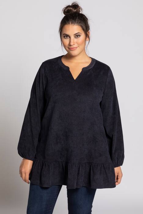 Baby Corduroy Ruffle Hem Stretch Tunic