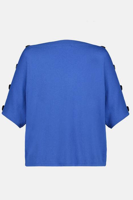 Pullover Identity, Jersey, oversized, Schulterknöpfe