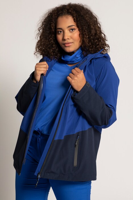 Color Block Triple Function Hooded Fully Lined Jacket