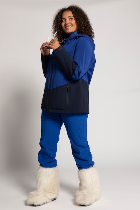 Color Block Triple Function Hooded Fully Lined Jacket