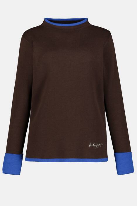 Pullover Identity, Doubleface-Strick, Stehkragen, Langarm