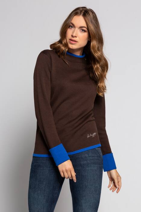 Pullover Identity, Doubleface-Strick, Stehkragen, Langarm
