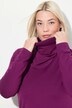 Maglia funzionale ad asciugatura rapida per lo sci con maniche lunghe e sciarpa ad anello
