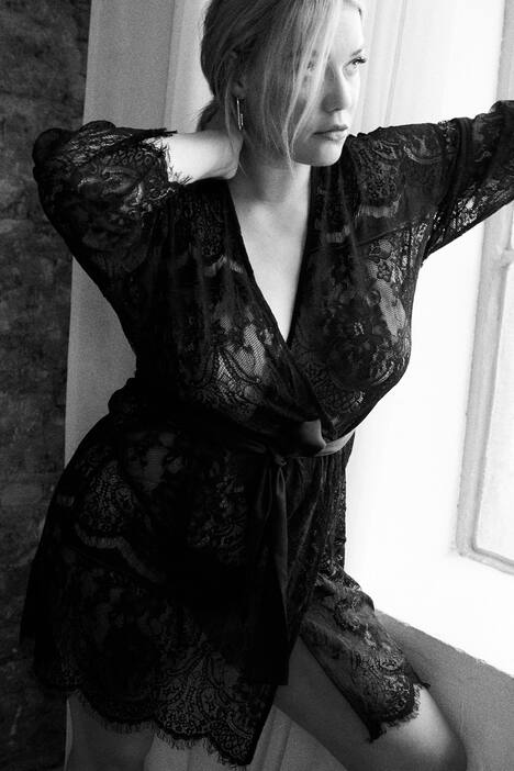 Kimono, dentelle transparente