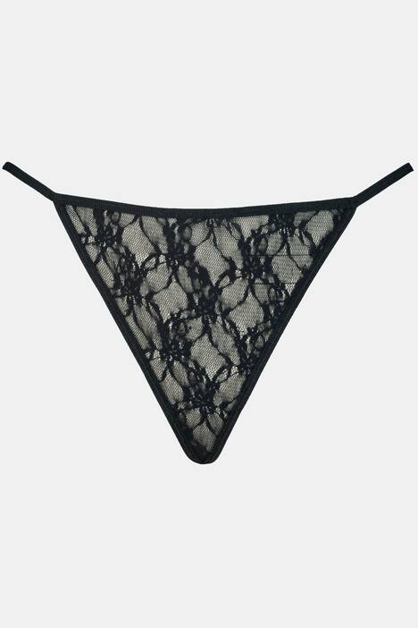 Babydoll + string, 2-delig. Set, transparant kant, cut-outs