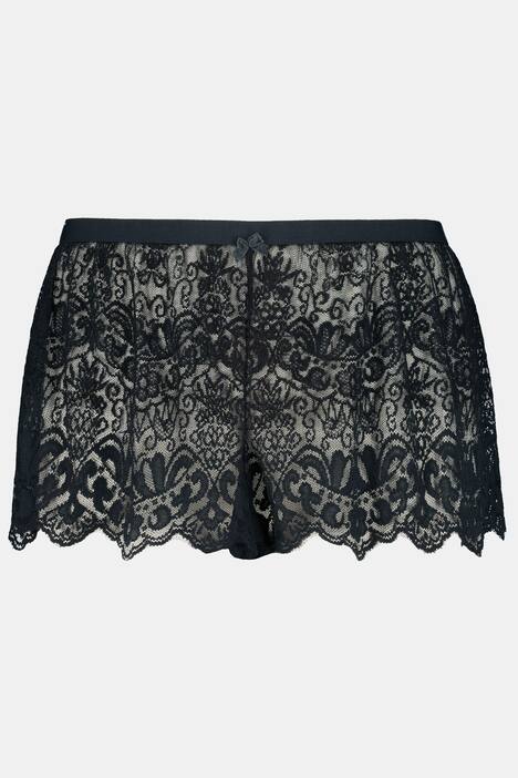 Pyjacourt, dentelle transparente, bretelles ajustables