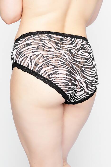 Slips, lot de 2, dentelle imprimée, transparents