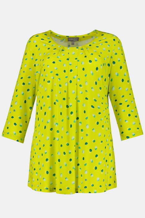 Slinkyshirt, A-Linie,Tupfendesign, Rundhals, 3/4-Ärmel