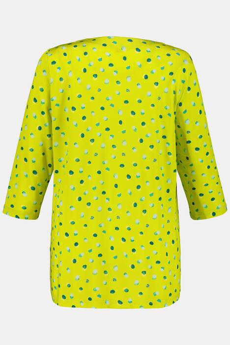 Slinkyshirt, A-Linie,Tupfendesign, Rundhals, 3/4-Ärmel