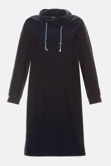 Sweatkleid, 3D-Tupfen, Stehkragen, Langarm