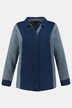 jeansblouse, patch look, oversized, lange mouwen