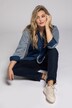 jeansblouse, patch look, oversized, lange mouwen
