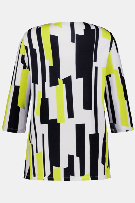 Shirt, Grafikmuster, Classic, Reißverschluss, 3/4-Arm