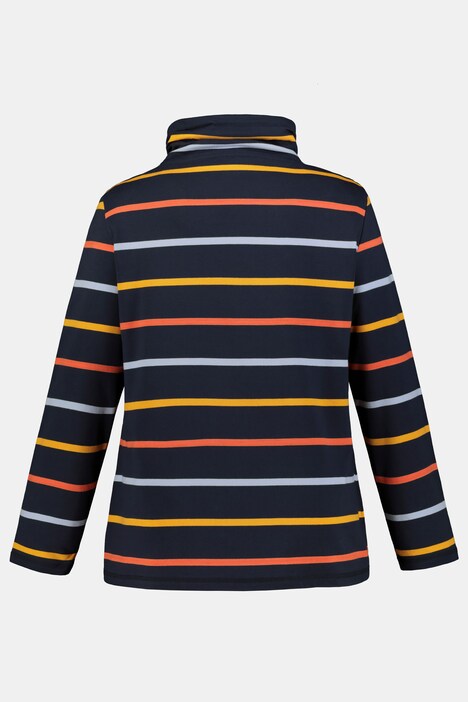 Sweatshirt, Ringel, Stehkragen, Langarm