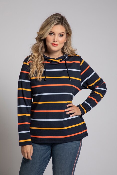 Sweatshirt, Ringel, Stehkragen, Langarm