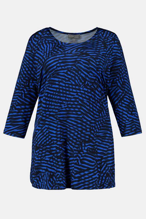 Slinky-Longshirt, Zebradesign, 3/4-Ärmel