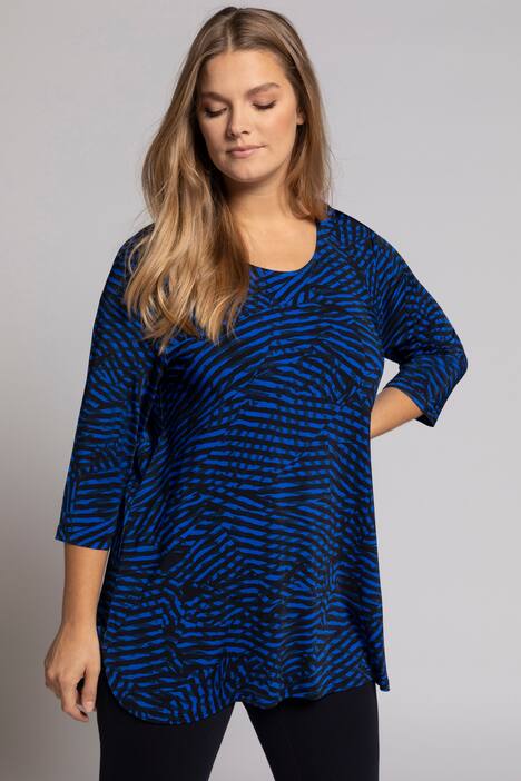 Slinky-Longshirt, Zebradesign, 3/4-Ärmel