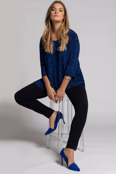 Slinky-Longshirt, Zebradesign, 3/4-Ärmel