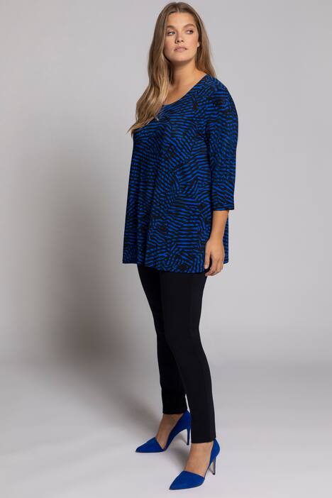 Slinky-Longshirt, Zebradesign, 3/4-Ärmel