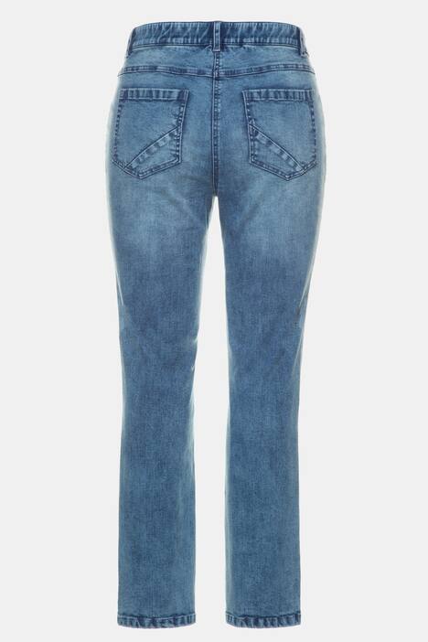Jeans Sammy, Laser-Blüten, schmale 5-Pocket-Form