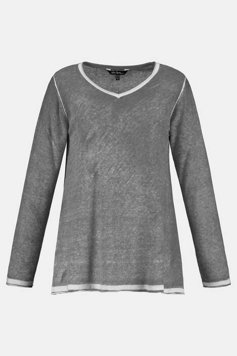 Pullover, helle Kanten, Linksstrick, Rollkanten