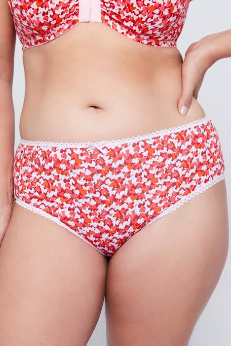 Slips, 6er-Pack, Zierkanten, Herzmuster, Farbmix